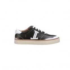 Lucchesse-inc Double L Lace Up Sneakers :: Black SHOES