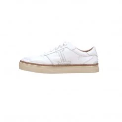 Lucchesse-inc SHOES Double L Lace Up Sneakers :: White