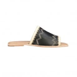 Lucchesse-inc SHOES Raffia Sandal :: Black