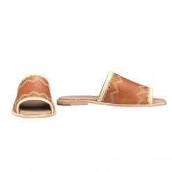Lucchesse-inc Raffia Sandal :: Brown