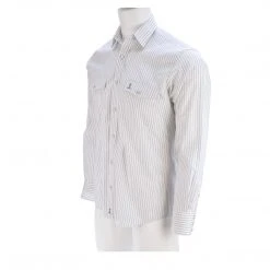 Lucchese-inc APPAREL El Paso :: White/Blue Stripe