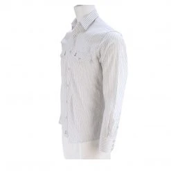 Lucchese-inc APPAREL El Paso :: White/Blue Stripe