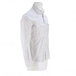 Lucchese-inc APPAREL El Paso :: White/Blue Stripe