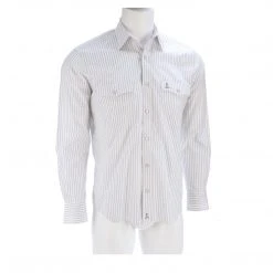 Lucchese-inc APPAREL El Paso :: White/Blue Stripe