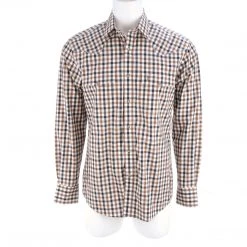 Lucchese-inc APPAREL El Paso :: White/Blue/Brown Large Check