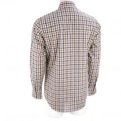 Lucchese-inc APPAREL El Paso :: White/Blue/Brown Large Check