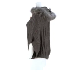 Lucchese-inc Cable Knit Poncho :: Grey APPAREL
