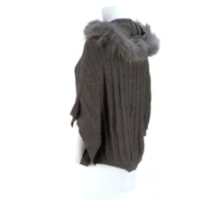 Lucchese-inc Cable Knit Poncho :: Grey APPAREL
