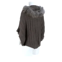 Lucchese-inc Cable Knit Poncho :: Grey APPAREL