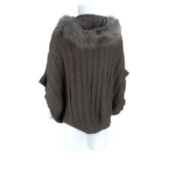 Lucchese-inc Cable Knit Poncho :: Grey APPAREL