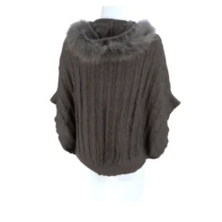 Lucchese-inc Cable Knit Poncho :: Grey APPAREL