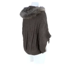 Lucchese-inc Cable Knit Poncho :: Grey APPAREL