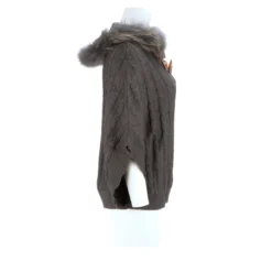 Lucchese-inc Cable Knit Poncho :: Grey APPAREL