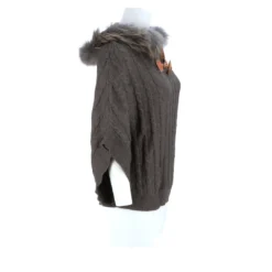 Lucchese-inc Cable Knit Poncho :: Grey APPAREL