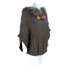 Lucchese-inc Cable Knit Poncho :: Grey APPAREL