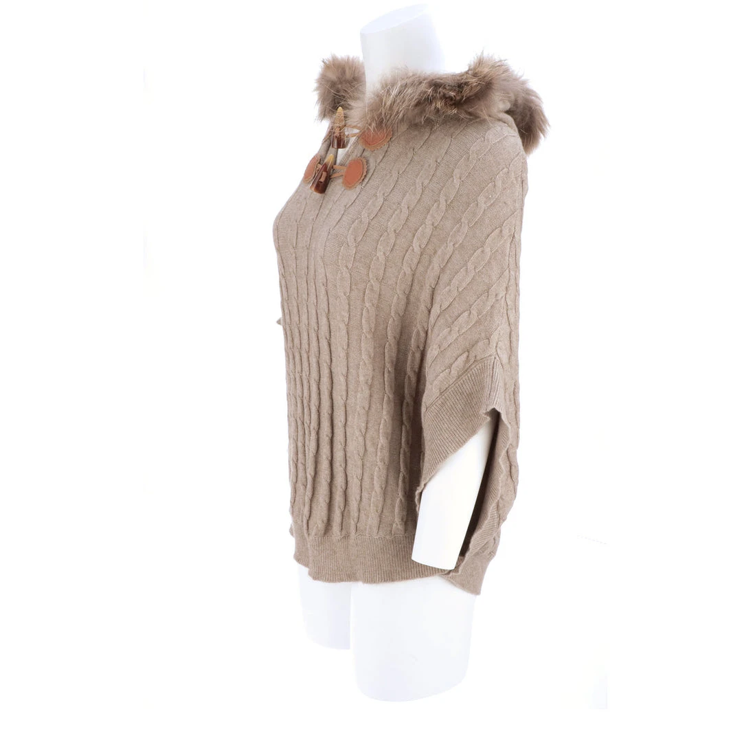 Lucchese-inc Cable Knit Poncho :: Oatmeal APPAREL Lucchese-inc Cable Knit Poncho :: Oatmeal APPAREL