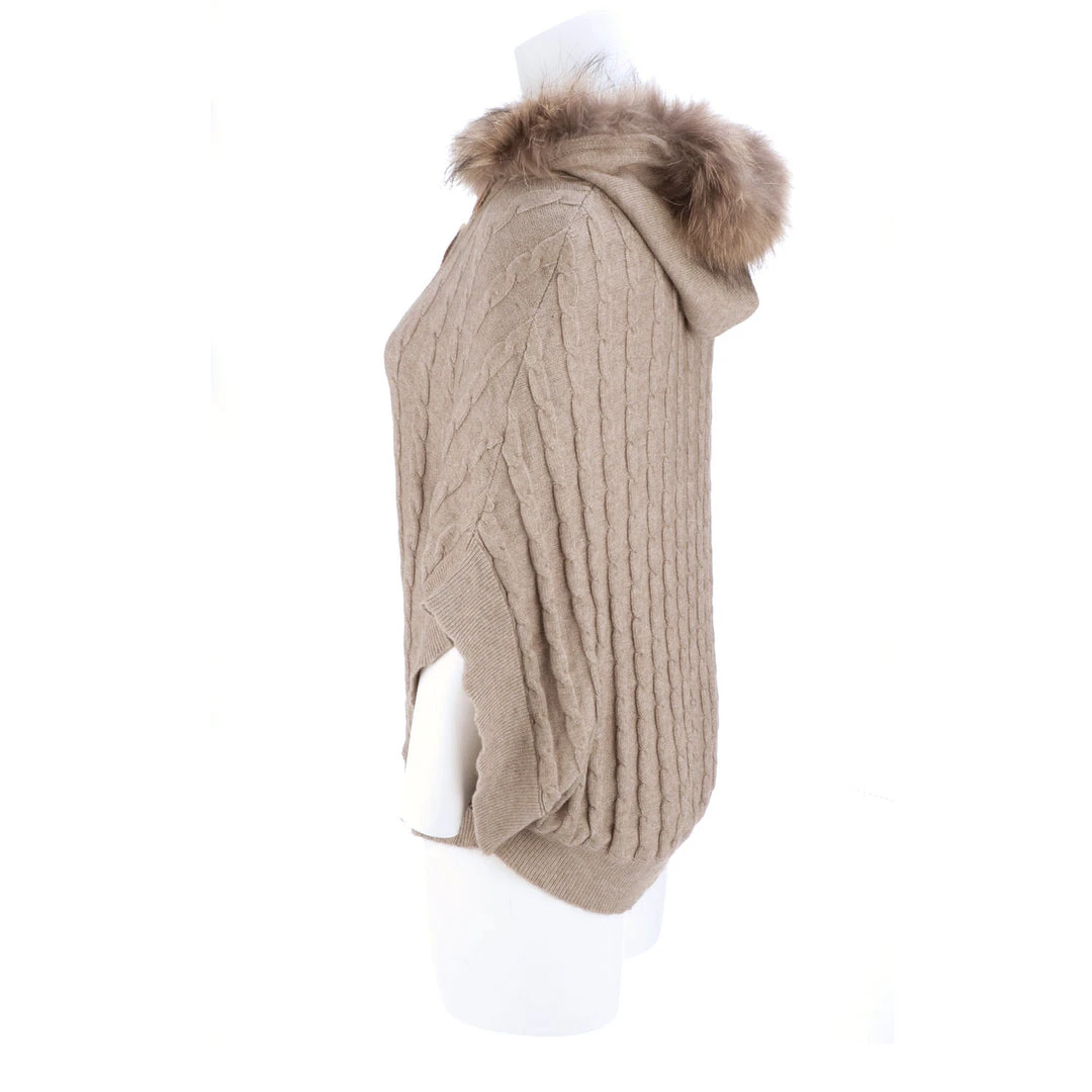 Lucchese-inc Cable Knit Poncho :: Oatmeal APPAREL Lucchese-inc Cable Knit Poncho :: Oatmeal APPAREL