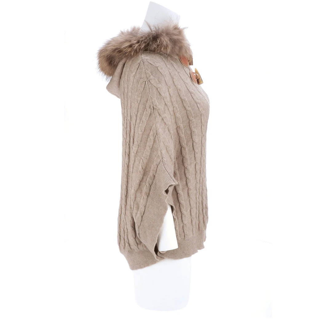 Lucchese-inc Cable Knit Poncho :: Oatmeal APPAREL Lucchese-inc Cable Knit Poncho :: Oatmeal APPAREL