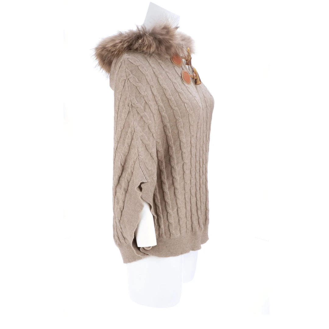 Lucchese-inc Cable Knit Poncho :: Oatmeal APPAREL Lucchese-inc Cable Knit Poncho :: Oatmeal APPAREL