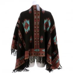 Lucchesse-inc APPAREL Alpaca Fleece Poncho :: Black