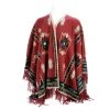 Lucchesse-inc APPAREL Alpaca Fleece Poncho :: Red