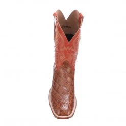 Lucchese-inc Bryan Exotic :: Cognac + Pekoe Orange Boots