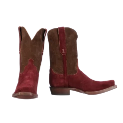 Lucchesse-inc Boots Stead :: Red + Chocolate