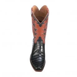 Lucchese-inc Tulip Exotic :: Navy + Pearwood Tan