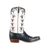 Lucchesse-inc Tulip Exotic :: Navy + Wheat Boots