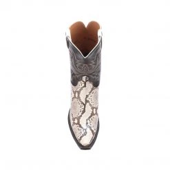 Lucchese-inc Dale Exotic :: Black/White + Black BOOTS