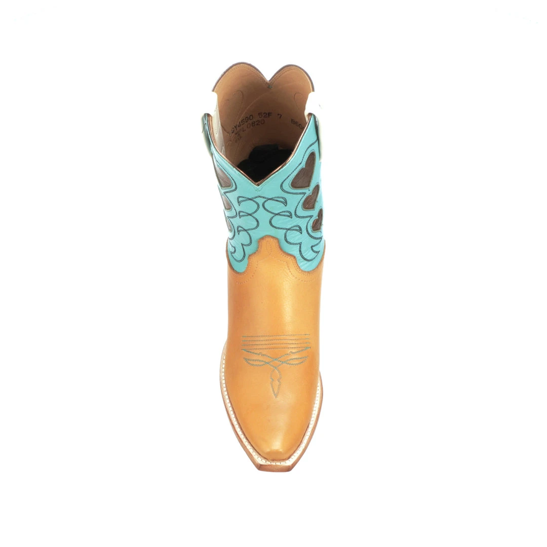 Lucchese-inc Queen Of Hearts :: Tan + Turquoise BOOTS Lucchese-inc Queen Of Hearts :: Tan + Turquoise BOOTS
