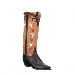 Lucchesse-inc Ladies Tall Tulip :: Black + Rust