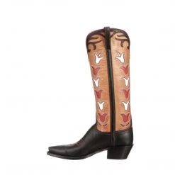 Lucchesse-inc Ladies Tall Tulip :: Black + Rust
