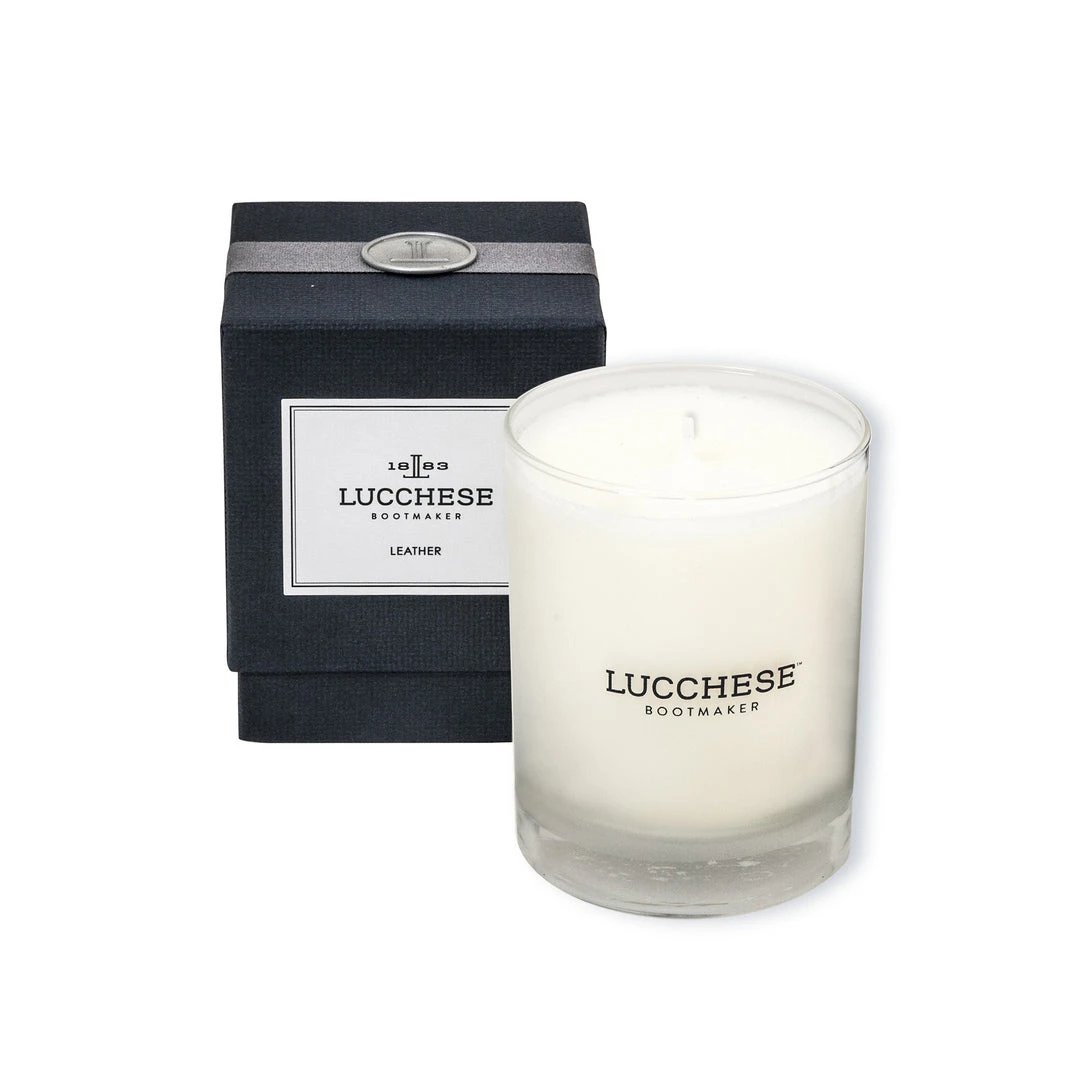 Lucchese-inc Other Accessories Leather Scented Candle :: White Lucchese-inc Other Accessories Leather Scented Candle :: White