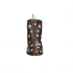 Lucchesse-inc Estrella Chelsea :: Chocolate + Turquoise BOOTS