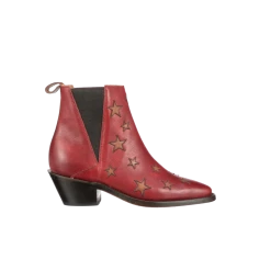 Lucchesse-inc Estrella Chelsea :: Red + Tan