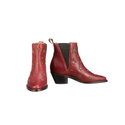 Lucchesse-inc Estrella Chelsea :: Red + Tan