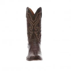 Lucchese-inc Franklin :: Barrel Brown + Chocolate Boots