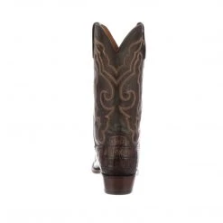 Lucchese-inc Franklin :: Barrel Brown + Chocolate Boots