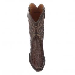Lucchese-inc Franklin :: Barrel Brown + Chocolate Boots