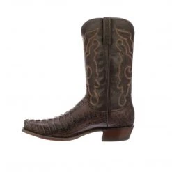 Lucchese-inc Franklin :: Barrel Brown + Chocolate Boots