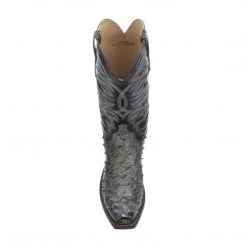 Lucchese-inc Hugo :: Anthracite Grey + Navy Boots