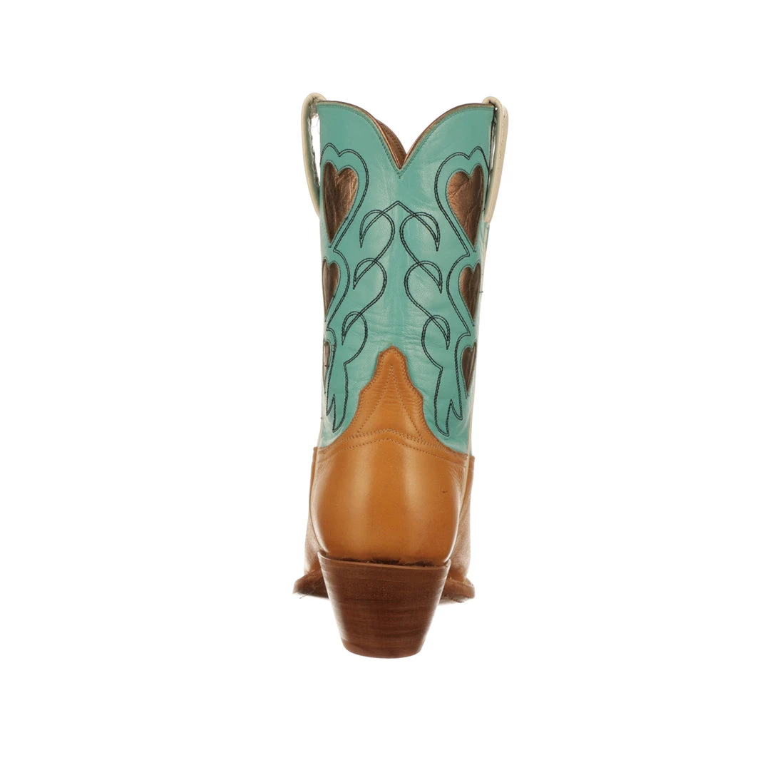 Lucchese-inc Queen Of Hearts :: Tan + Turquoise BOOTS Lucchese-inc Queen Of Hearts :: Tan + Turquoise BOOTS