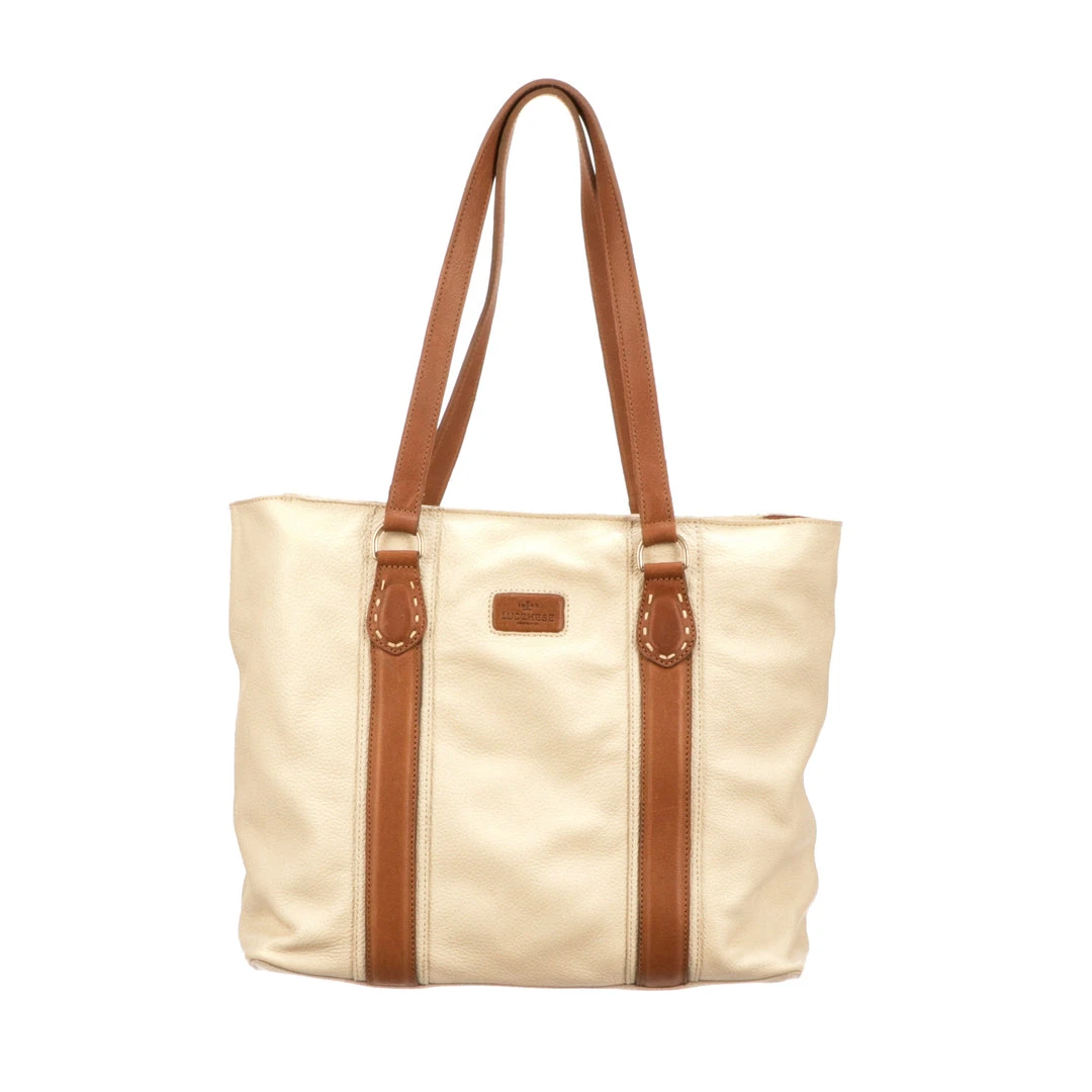 Lucchesse-inc Frances Carryall Tote :: Bone Handbags Lucchesse-inc Frances Carryall Tote :: Bone Handbags