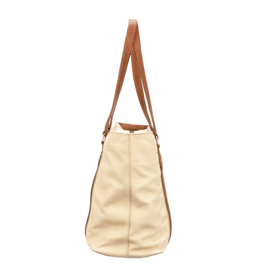 Lucchesse-inc Frances Carryall Tote :: Bone Handbags Lucchesse-inc Frances Carryall Tote :: Bone Handbags