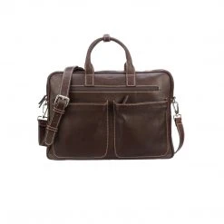 Lucchesse-inc Briefcase & Backpack COSIMO BRIEFCASE :: ESPRESSO