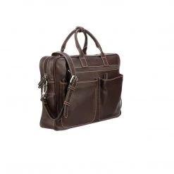 Lucchesse-inc Briefcase & Backpack COSIMO BRIEFCASE :: ESPRESSO