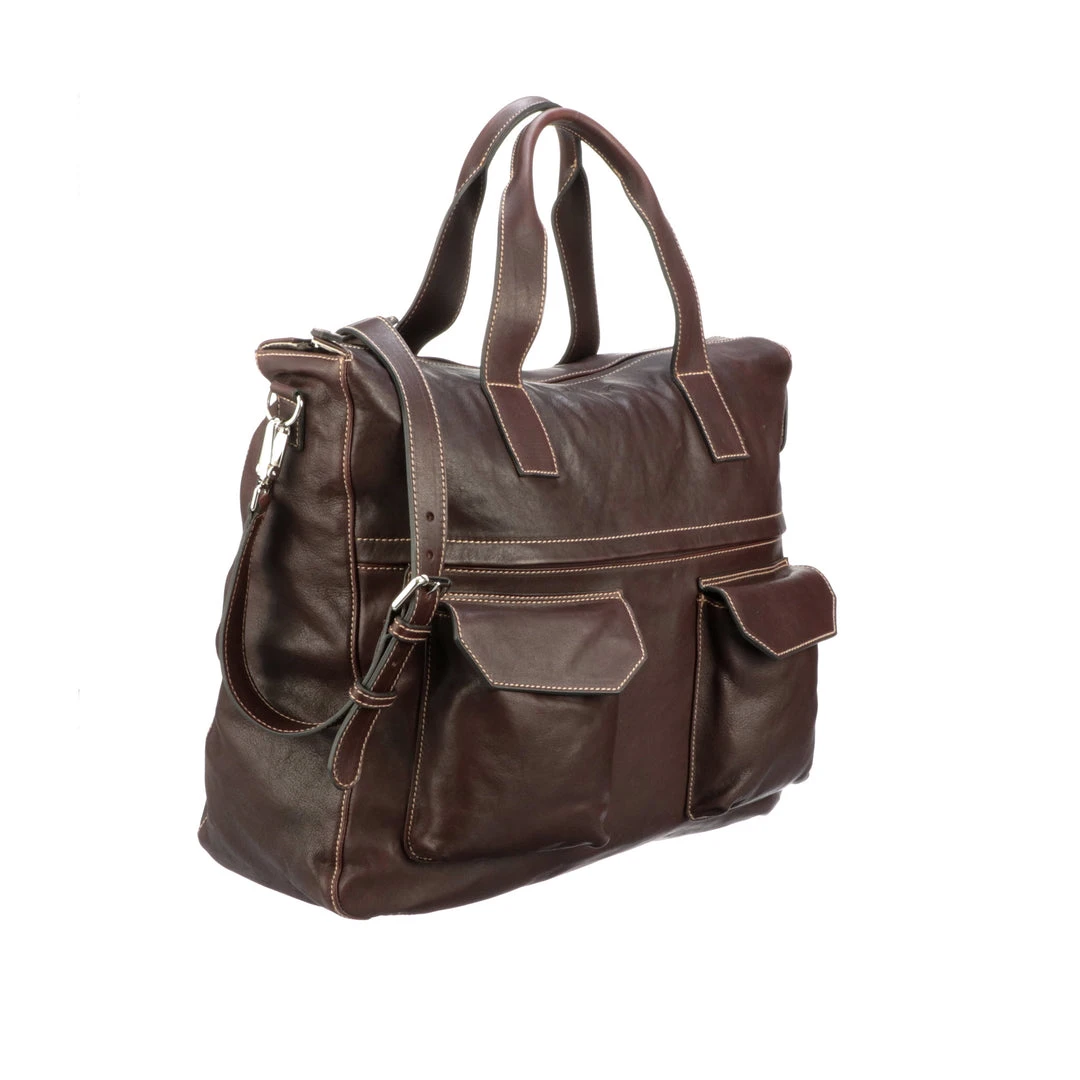 Lucchesse-inc Totes COSIMO TRAVEL TOTE :: ESPRESSO Lucchesse-inc Totes COSIMO TRAVEL TOTE :: ESPRESSO
