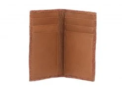 Lucchese-inc Bifold Wallet – Crocodile :: Cognac