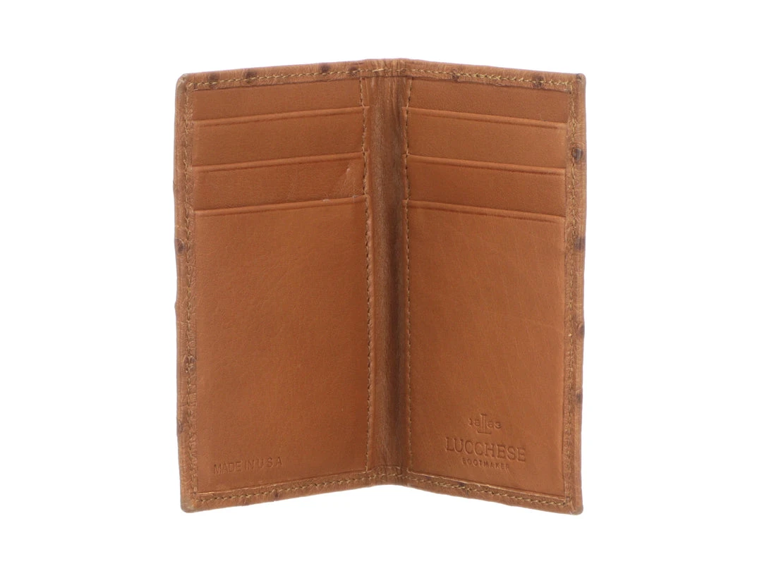 Lucchese-inc Wallets Bifold Wallet β Ostrich :: Cognac Lucchese-inc Wallets Bifold Wallet β Ostrich :: Cognac